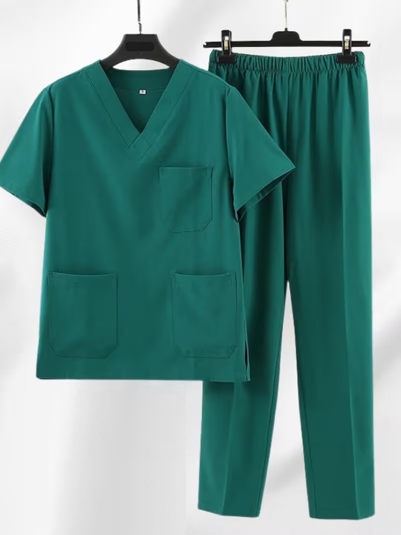 Unisex Breathable Short-Sleeve Scrub Set